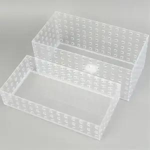 무한 적층가능 반투명 사각수납함 280X140 간식바구니