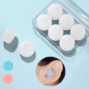 부드러운 실리콘 귀마개 6p 수면용 방음 이어플러그 소음차단 청력보호 수영 샤워