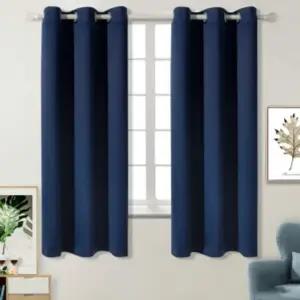 미드나잇 아일릿 암막커튼 2장 작은창 커텐 네이비
