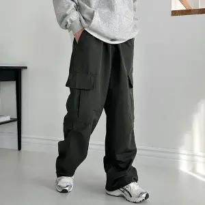 [셀러허브]남자 립스톱 윙클카고 와이드 팬츠 SD-240933M (S32263025)