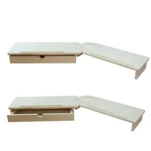 원목 우드핏 서랍1개포함 모니터받침대 모니터거치대 듀얼 나무 기본 [fA648E3]