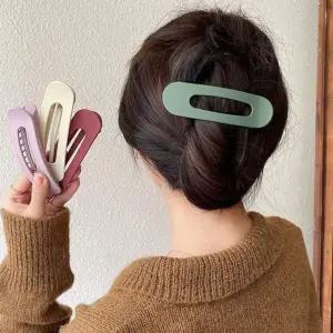 여성 올림머리 반묶음머리 패션 큰 예쁜 컬러 집게핀