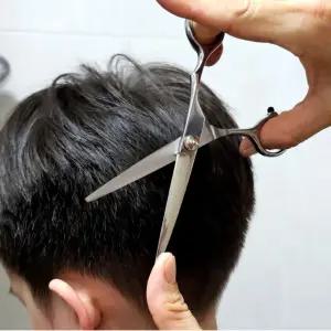 스텐레스 미용 이발 커트 일자가위 커트 가위 미용 헤어 실 앞머리