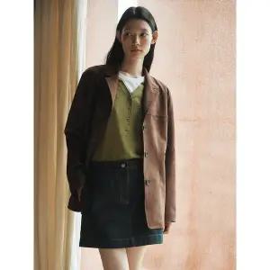 [ZOOC](신세계 사우스시티)쓰리 버튼 스웨이드 자켓 Z254PSF553