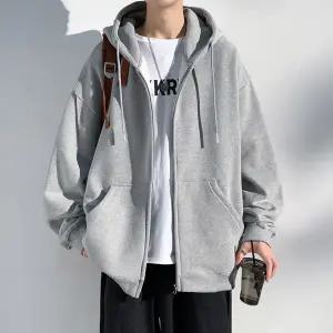 루즈핏 3컬러 남녀공용 커플 후드 집업 아우터 IS-JK38N