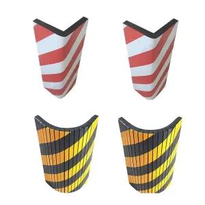 주차장 원형 기둥보호대 충돌 방지 쿠션 전봇대 가드 흡수 안전 접착식 모서리 고무 충격