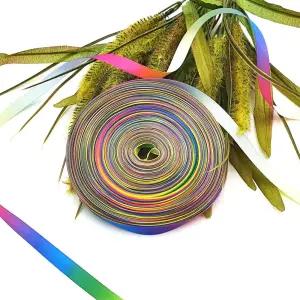 무지개 단면 포장 리본 끈 9mm/어린이/미술/초등/공예/선물/생일/리본끈/장식/공예용/놀이/데코/만들기/DIY