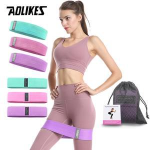 AOLIKES 피트니스 고무 밴드 탄성 요가 저항 체육관 서클 운동 확장기 부티 밴드 세트