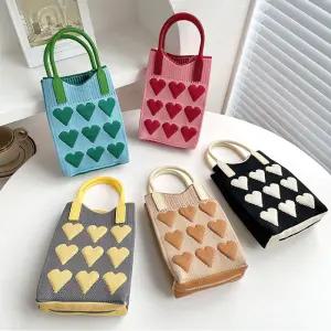 러블리 하트 세로 스퀘어 직사각 토트백 크로스백