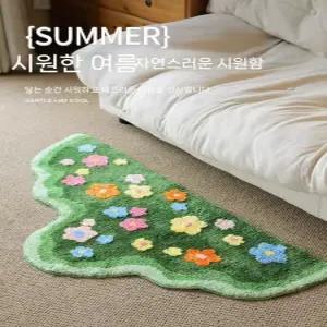 꽃밭러그 단모 북유럽 꽃밭 가든 이끼 비정형 인테리어 거실