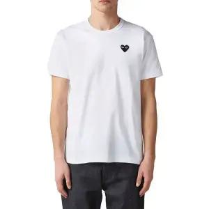 [꼼데가르송] 블랙 하트 와펜 패치 티셔츠 132642235