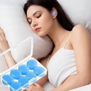 수면용 귀마개 재사용 실리콘 이어플러그 소음 차단 귀마개 숙면 학습용 부드러운 물놀이 말랑한 스포츠