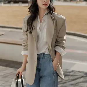 세미오버 소매버튼 싱글자켓