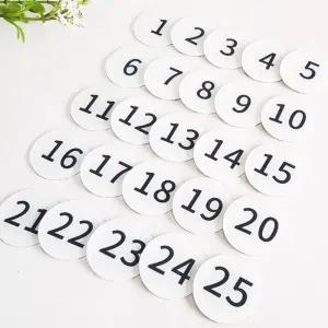 원형 아크릴 번호판 1-25번 숫자 스티커 DD-12731 Npw4+8CUm