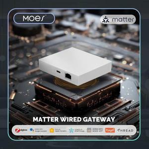 MOES Tuya Zigbee Matter 스레드 게이트웨이 스마트 홈 브리지 허브 지원 음성 제어 Siri Homekit Smartthi