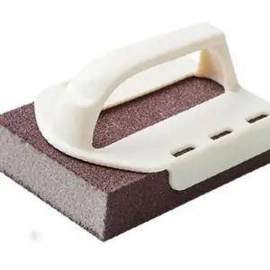 주방 청소 도구 손잡이 달린 연마 패드 찌든 때 제거 싱크대 욕실 타일 청소