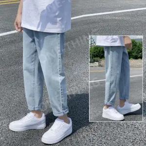 편한 남자 밴딩 빅사이즈 청바지 가을 연청 고무줄