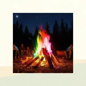 낭만적인 무지개 불멍가루 마법가루 오로라가루 캠프파이어용