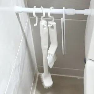 욕실 화장실 압축봉 청소솔 스퀴지 세트 무타공 틈새 청소도구 공중부양 브러쉬 거치대 걸이