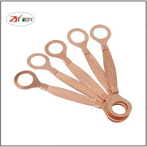 플랜지 접지 와이어 6m2 적색 구리 정전기 점퍼 방폭 편조 테이프 연결