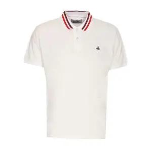 [비비안웨스트우드] 구체 자수 폴로 셔츠 화이트 2H01000I J0009 135801006