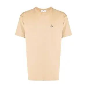 [비비안웨스트우드] 공용 반팔 티셔츠 클래식 ORB 로고 베이지 135801030