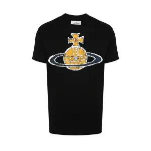 [비비안웨스트우드] 남성 클래식 반팔티셔츠 블랙 3G01001L J001M 96100939