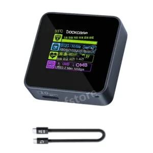 Dockcase 인클로저 NVMe M2 외장 2230 하드 ssd 블랙 케이스