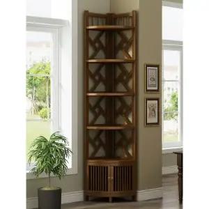 주방 코너장 틈새 수납장 서랍장 모서리가구 책장 170cm 6단 고대 무늬 문 있음 B