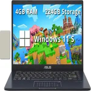ASUS 14인치 FHD 노트북 인텔 셀러론 N4500 프로세서 4GB RAM 224GB 스토리지(64GB eMMC+160GB 도킹