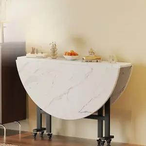 원형 접이식 테이블 이동 다용도 간이 거실 카페 운반 바퀴달린