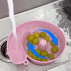 달팽이 모양 배수구 바구니 과일 자동 세척 볼 휴대용 호환 가정용 호환 주방 야채 필터 플레이트