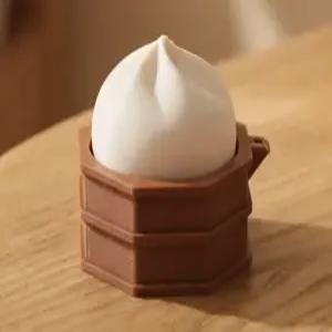 만두 딤섬 딸깍이 키보드 키캡 클리커 키링 피젯 토이 커플템 레이어블