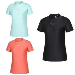 [하프클럽/] 여성 레귤러핏 파도 반팔 래쉬가드 YWM24277