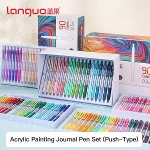 LANGUO 36547290 색상 아크릴 페인팅 젤 펜 리트랙터블 0.7mm 팁 학생용 그림 낙서 필기용 펜