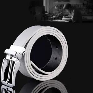 양면 가죽 허리띠 남성용 정장 캐주얼 겸용 골프웨어 액세서리 회전 버클 벨트