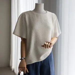 (안나앤플러스) 베인 트위드 퍼프 블라우스[셔츠EFC47] 빅사이즈