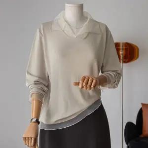 (안나앤플러스) 엔스 프릴 시스루 티셔츠[티셔츠ED883] 빅사이즈