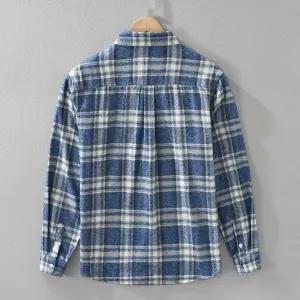 남성셔츠 오버핏셔츠 흰색남방 체크무늬남방 프린트셔츠 남성셔츠남방 체크셔츠 DUCHI1