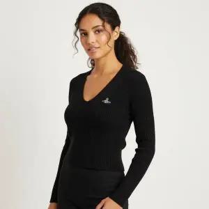 [비비안웨스트우드] 베아 크롭 브이넥 니트 블랙 1803004W Y001V 153448377