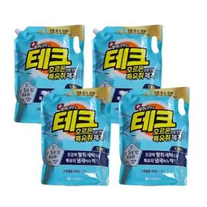 테크 호르몬 특유취 제거 실내건조 액체세제 드럼 리필 2L x 4개