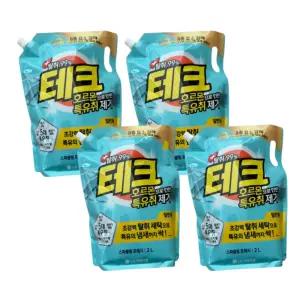 테크 호르몬 특유취 제거 실내건조 액체세제 일반 리필 2L x 4개