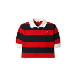 [왁 골프 ] 럭비 스트라이프 폴로 레드 WWTBS26107 REX
