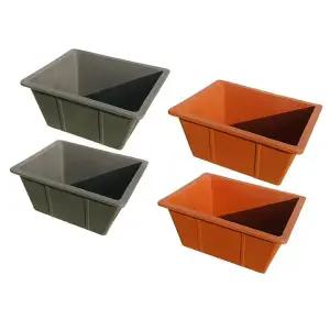 고무화분 옥상 베란다 텃밭 튼튼한 사각 고무 다라이 낮은 화분 겸용 소형 중형 대형