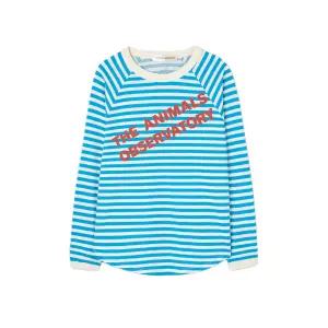 [THE ANIMALS OBSERVATORY] 키즈 앤티터 롱슬리브 스트라이프 티셔츠 블루 S26010 309EV