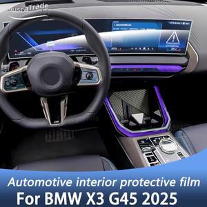 BMW X3 G45 2025 악세사리 인테리어 필름 투명 TPU 기어 패널 GPS 네비게이션 센터 콘솔 PPF 보호 스티커