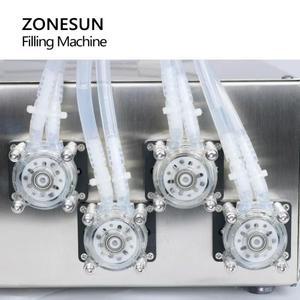 ZONESUN ZS-YTPP4T 네 개의 노즐 반자동 액체 충전기 우유 점안액 구강