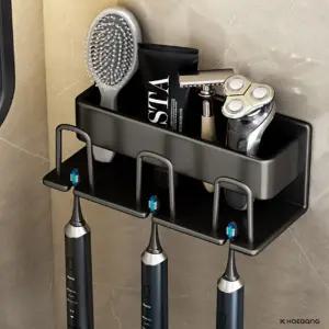 부착식 칫솔 걸이 컵 _3구 홀더 치약 4구 꽂이 욕실컵 양치컵 통 면도기