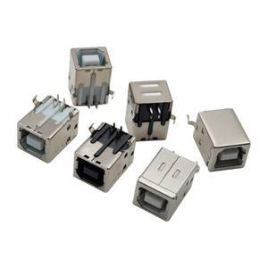 10 개 USB B 타입 암 소켓 프린터 데이터 인터페이스 커넥터  수리 잭 포트  직각 4 핀 PCB DIP 납땜 어댑