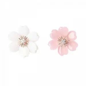 플로랄 디자인 실버 장미 모양 여성용 반지 섬세한 꽃잎 장식